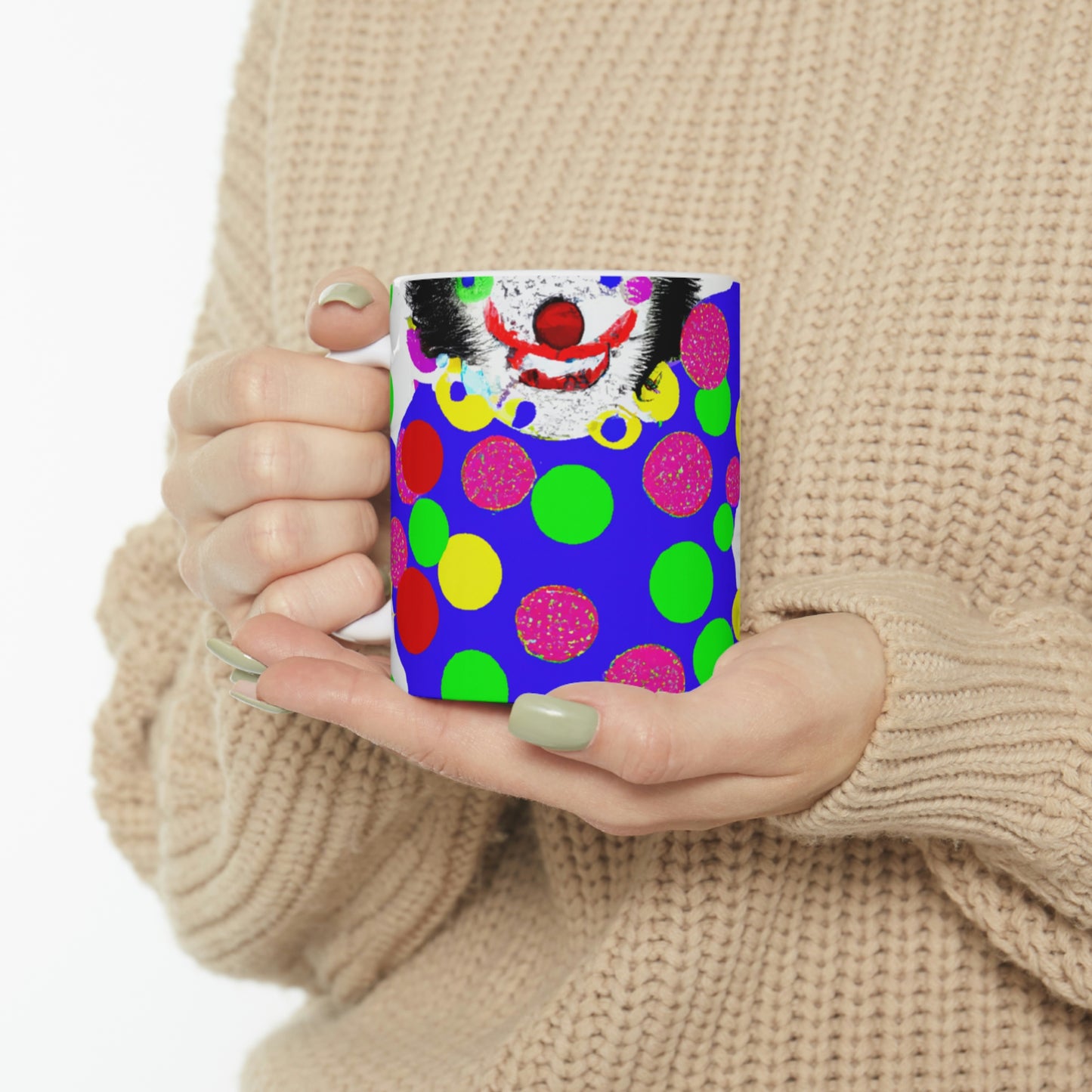 "Clowning Around in the Cold: A Winter Glove Story" - The Alien Ceramic Mug 11 oz