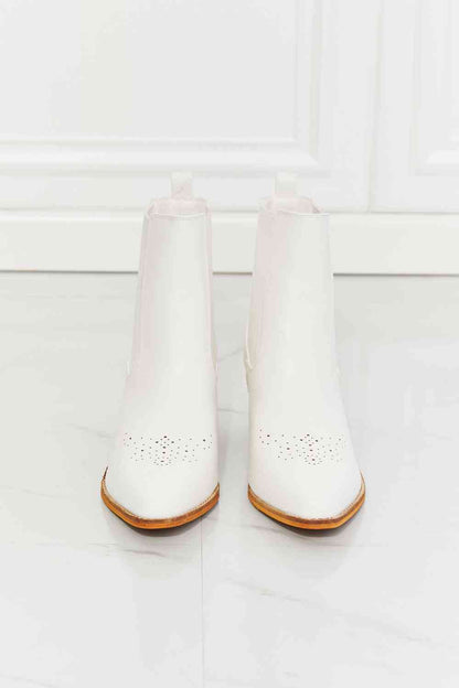 Botas Chelsea blancas con tacón apilado Love the Journey de MMShoes