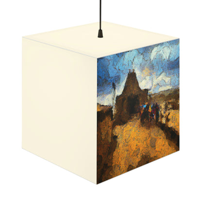 "Dusty Pilgrims at the Forgotten Shrine" - Die Alien Light Cube Lampe