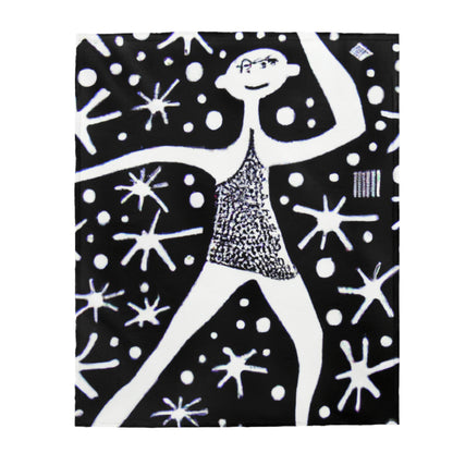 "Dancing Among the Galactic Light" - The Alien Velveteen Plush Blanket