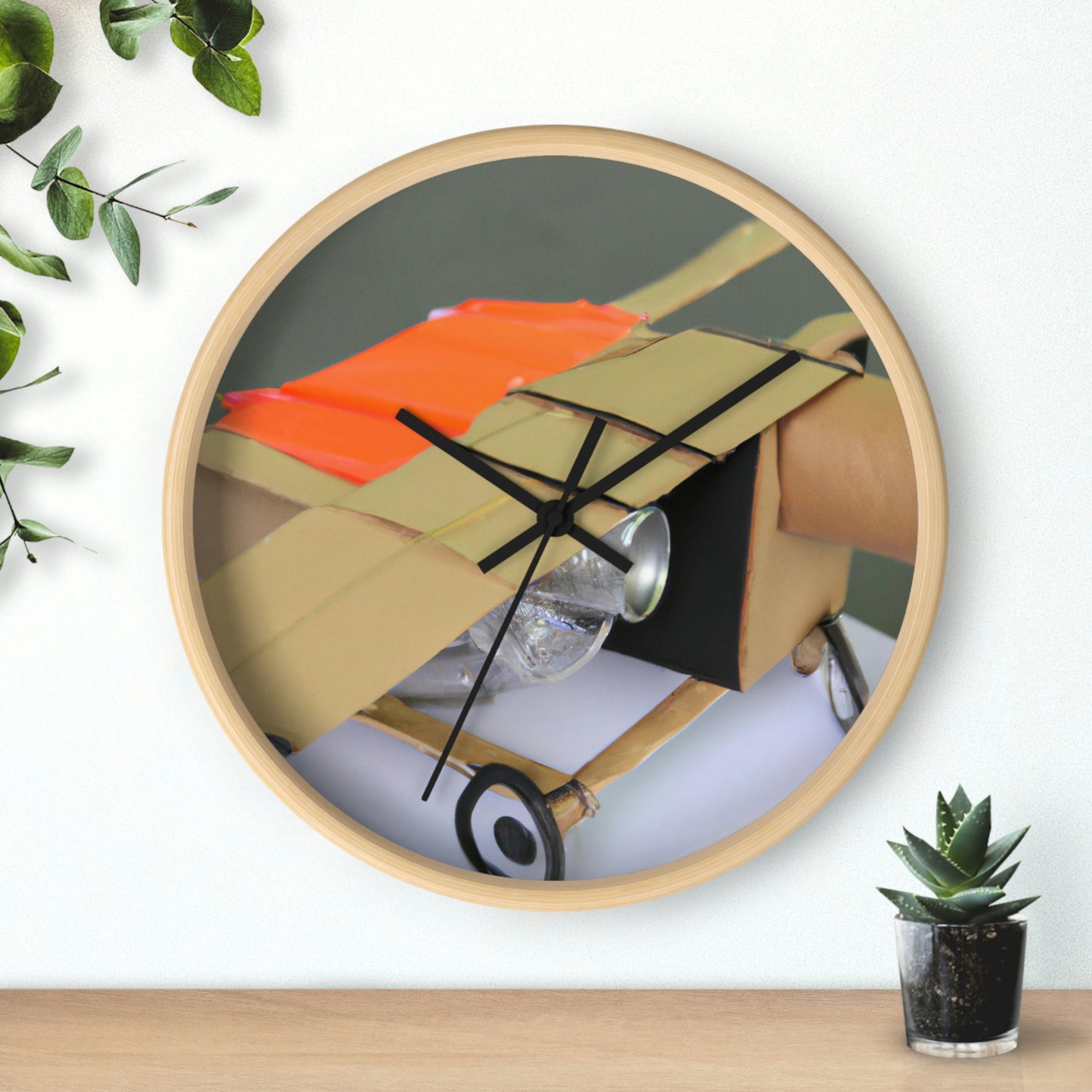 "Building a Better Flyer: Crafting a Recycled Flying Machine" - Die Alien-Wanduhr