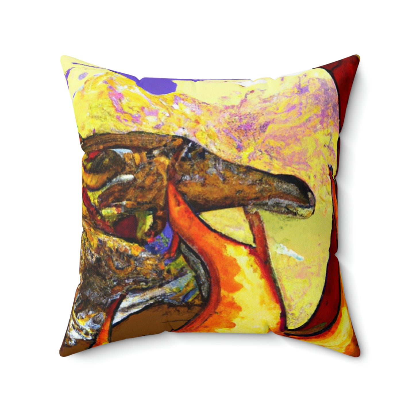 "A Slumbering Dragon in an Infernal Embrace" - The Alien Square Pillow