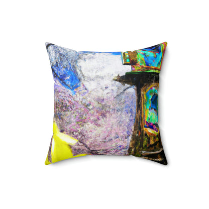 "Forgotten Secrets of the Springtime Forest" - The Alien Square Pillow