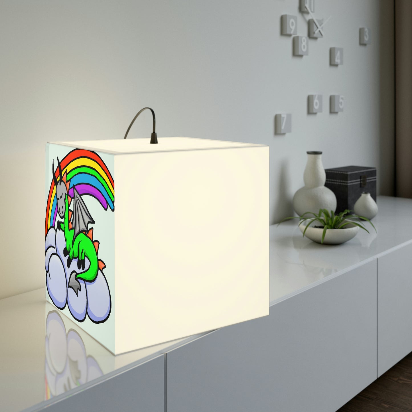 "A Dreamy Dragon's Nap" - The Alien Light Cube Lamp