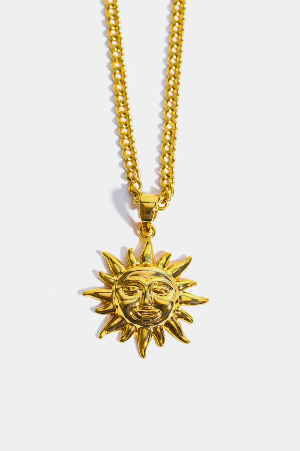 Halskette mit Sonnenanhänger aus Kupfer