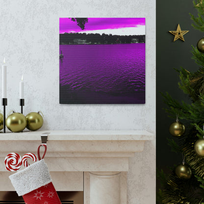 "The Neon Purple Lakefront" - The Alien Canva