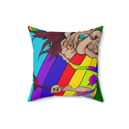 Rainbow Mischief Fairy - The Alien Square Pillow