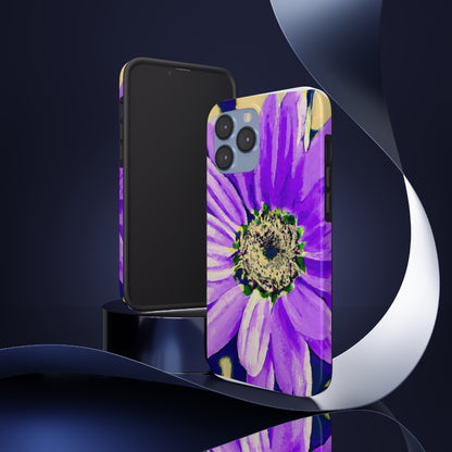 Lila Blütenblätter knallen: Kreieren Sie eine auffällige Gänseblümchen-Rosen-Fusion – The Alien Tough Phone Cases