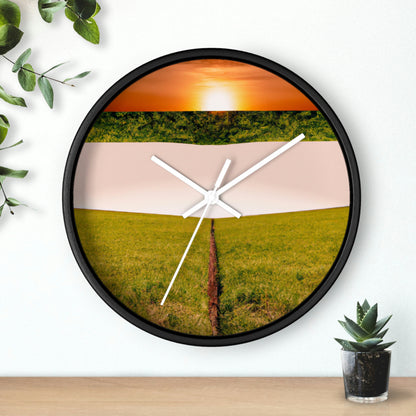 "Golden Horizon at Dusk" - The Alien Wall Clock