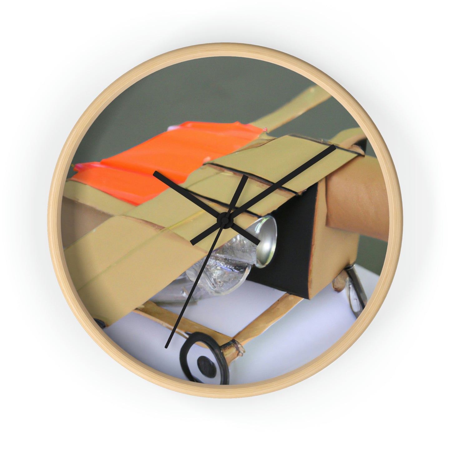 "Building a Better Flyer: Crafting a Recycled Flying Machine" - Die Alien-Wanduhr