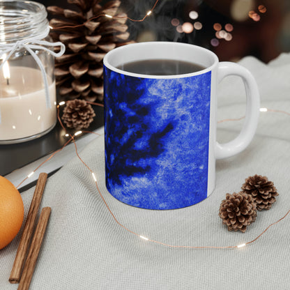 "A Lone Blue Tree in the Moonlight Field" - The Alien Ceramic Mug 11 oz