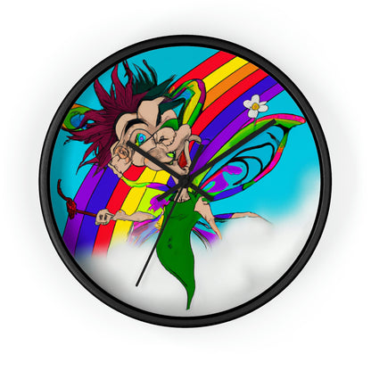 Rainbow Mischief Fairy - The Alien Wall Clock