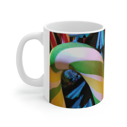 "Candy Cane Wonderland" - The Alien Ceramic Mug 11 oz