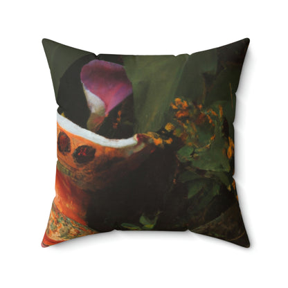 "A Garden in Ruins" - The Alien Square Pillow