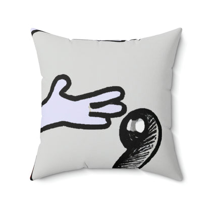 "A Blind Monk's Gentle Embrace of a Lost Dragonling" - The Alien Square Pillow