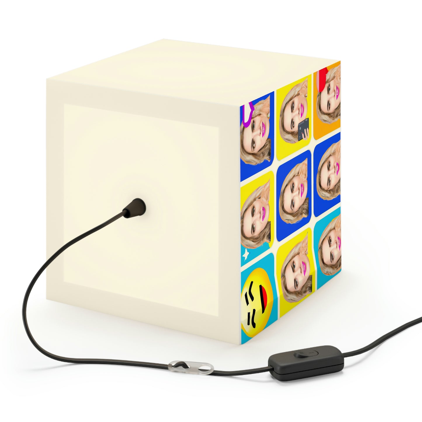 "Emoji-zing a Celebrity: A Pop Art Portrait" - The Alien Light Cube Lamp