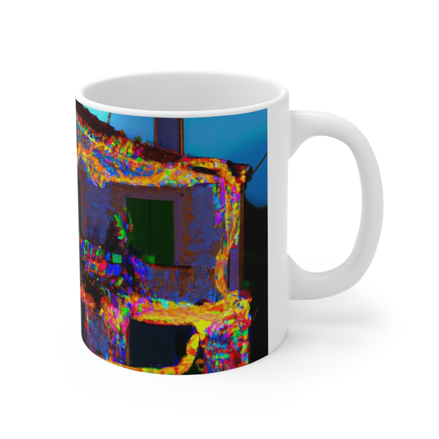 "Magical Illumination: A Summer Solstice Surprise" - The Alien Ceramic Mug 11 oz