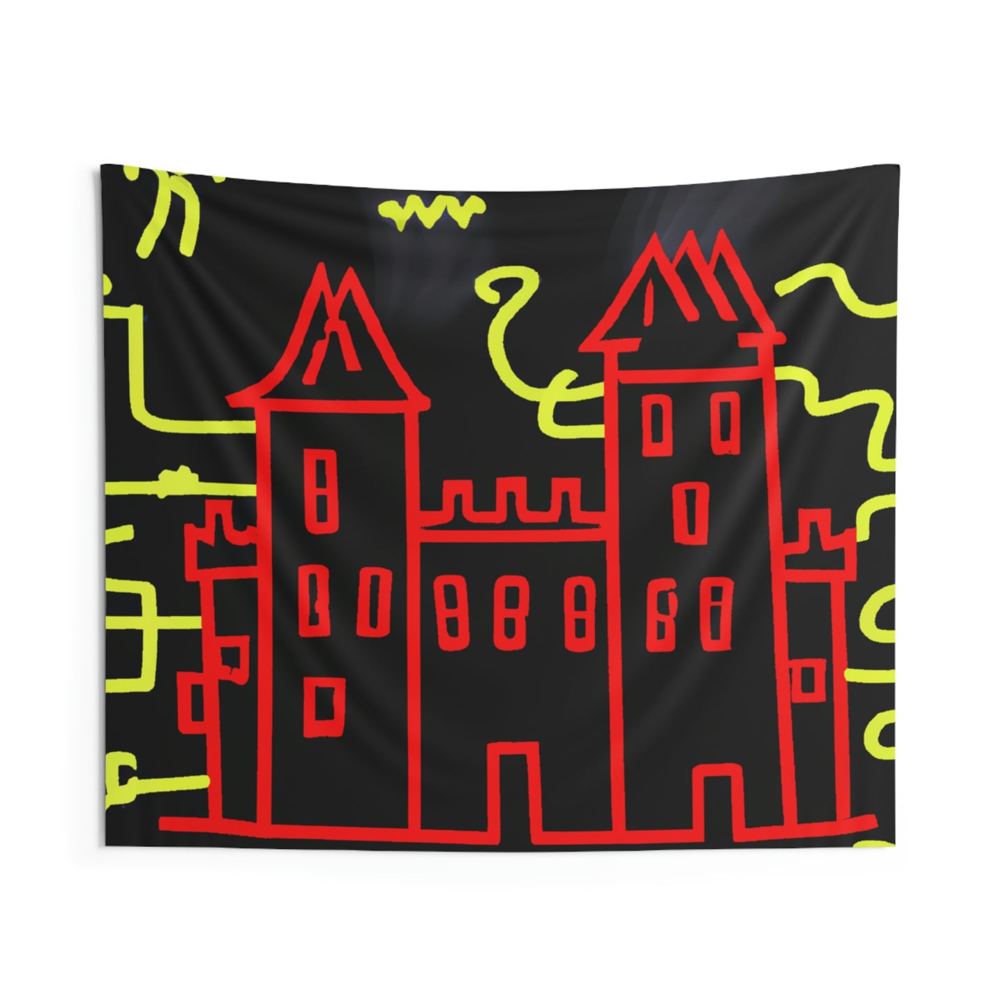 "A Haunted Shadow: The Dark Secrets of the Old Castle on a Gloomy Night" - The Alien Wall Tapestries