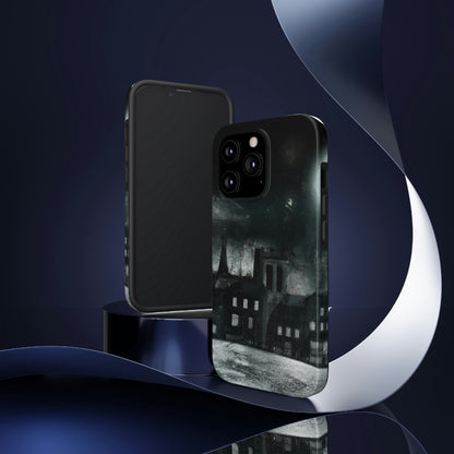 "Nocturno luminoso: una ciudad iluminada por la luz de la luna" - The Alien Tough Phone Cases