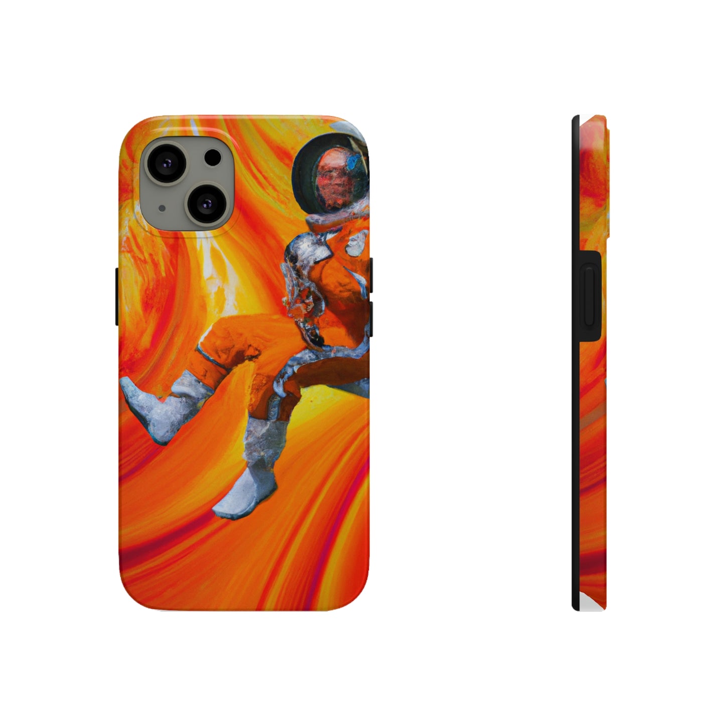 "Journeying in the Burning Orange Galaxy" - The Alien Tough Phone Cases