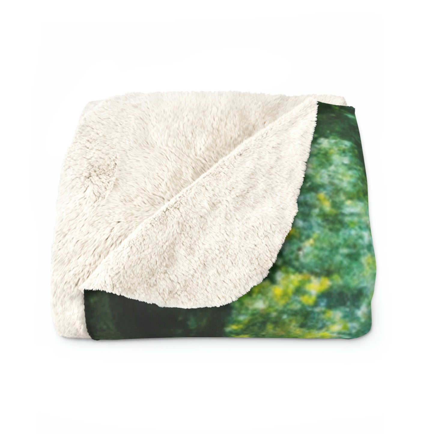 "Enchantment in Oil: A Young Artist's Vision of a Magical Forest" - The Alien Sherpa Fleece Blanket