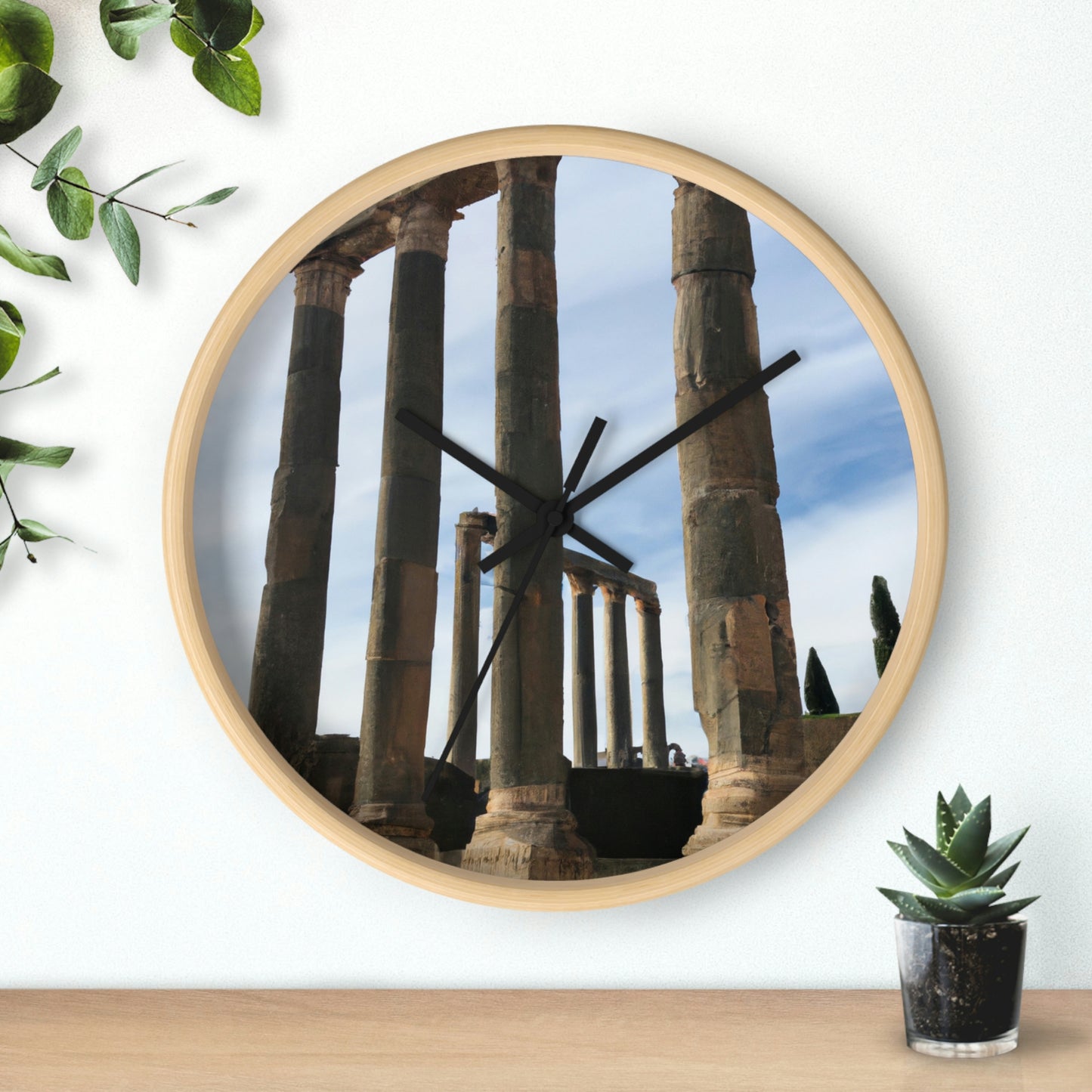 "Lost in Ancient Ruins: A Wanderlust Odyssey" - The Alien Wall Clock