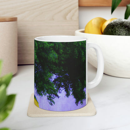 "Bajo el cielo lluvioso". - La Taza de Cerámica Alienígena 11 oz