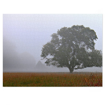 The Lonely Tree in the Foggy Meadow - The Alien Jigsaw Puzzle