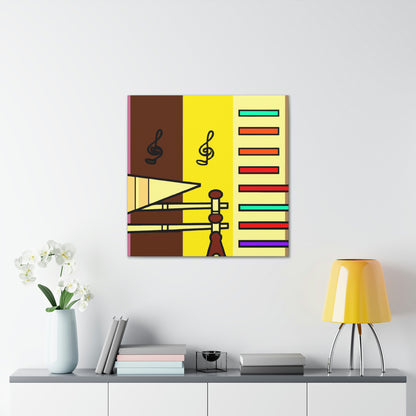 "Four Colors Tribute: Ancient Musical Artistry" - Canvas