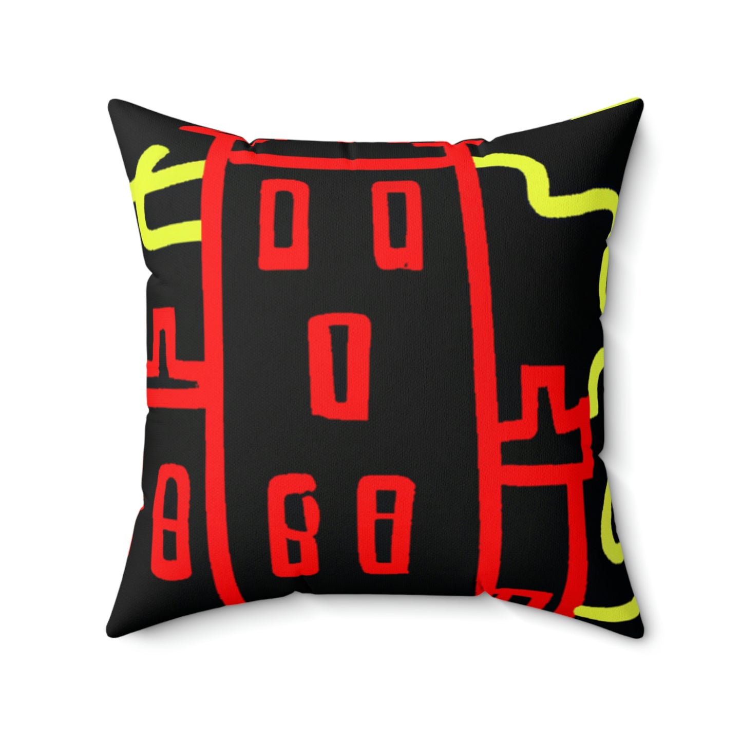 "A Haunted Shadow: The Dark Secrets of the Old Castle on a Gloomy Night" - The Alien Square Pillow