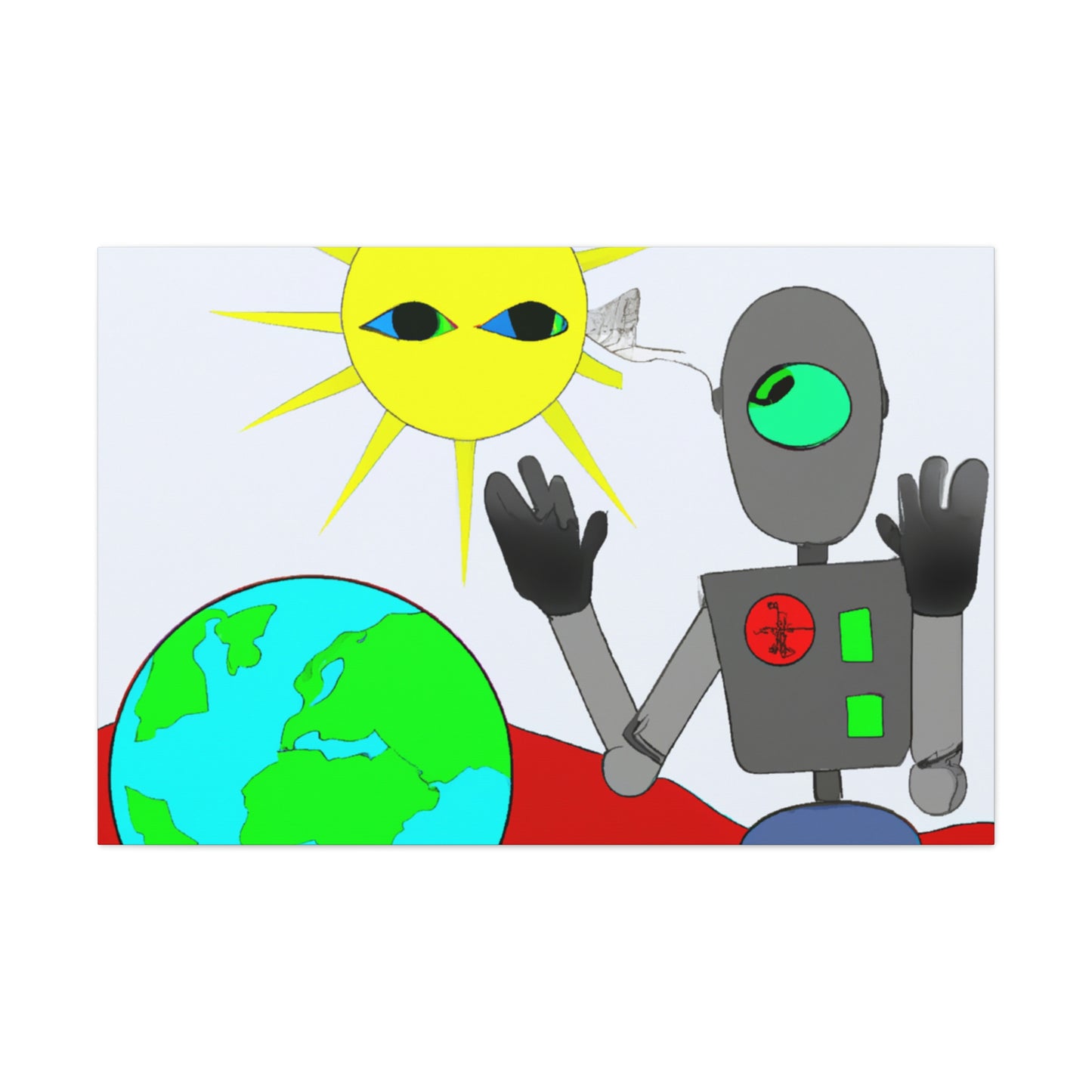 "Robot Defender: The Alien Invasion of Earth" - The Alien Canva