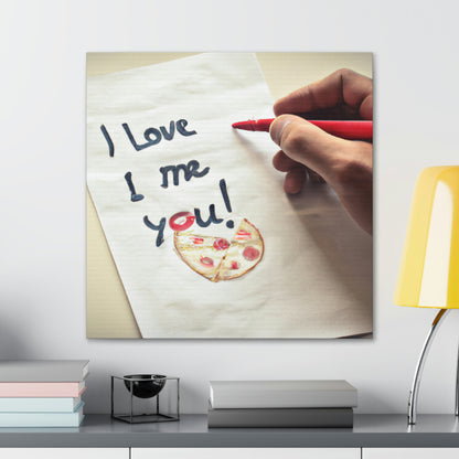 "A Pizza-Loving Love Letter" - The Alien Canva