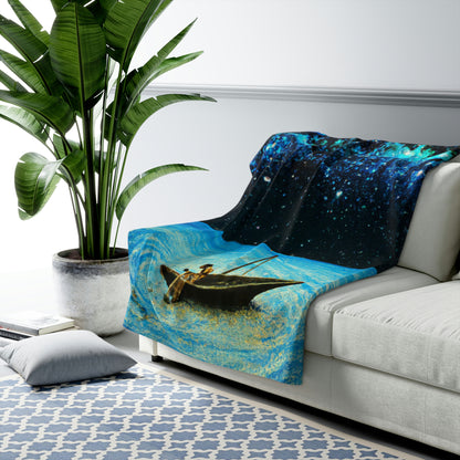 "A Voyage of Starlight". - The Alien Sherpa Fleece Blanket