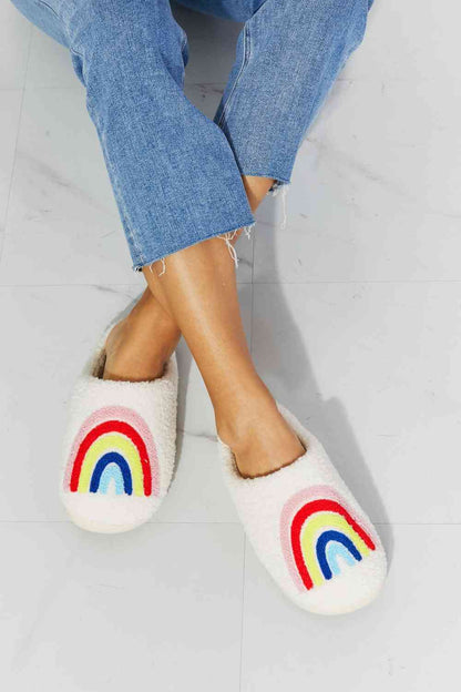 MMShoes Regenbogen-Plüsch-Slipper