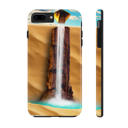 "Einsamer Wasserfall in einer trostlosen Wüste" - Die Alien Tough Phone Cases