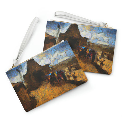 "Dusty Pilgrims at the Forgotten Shrine" - Die Alien Clutch Bag