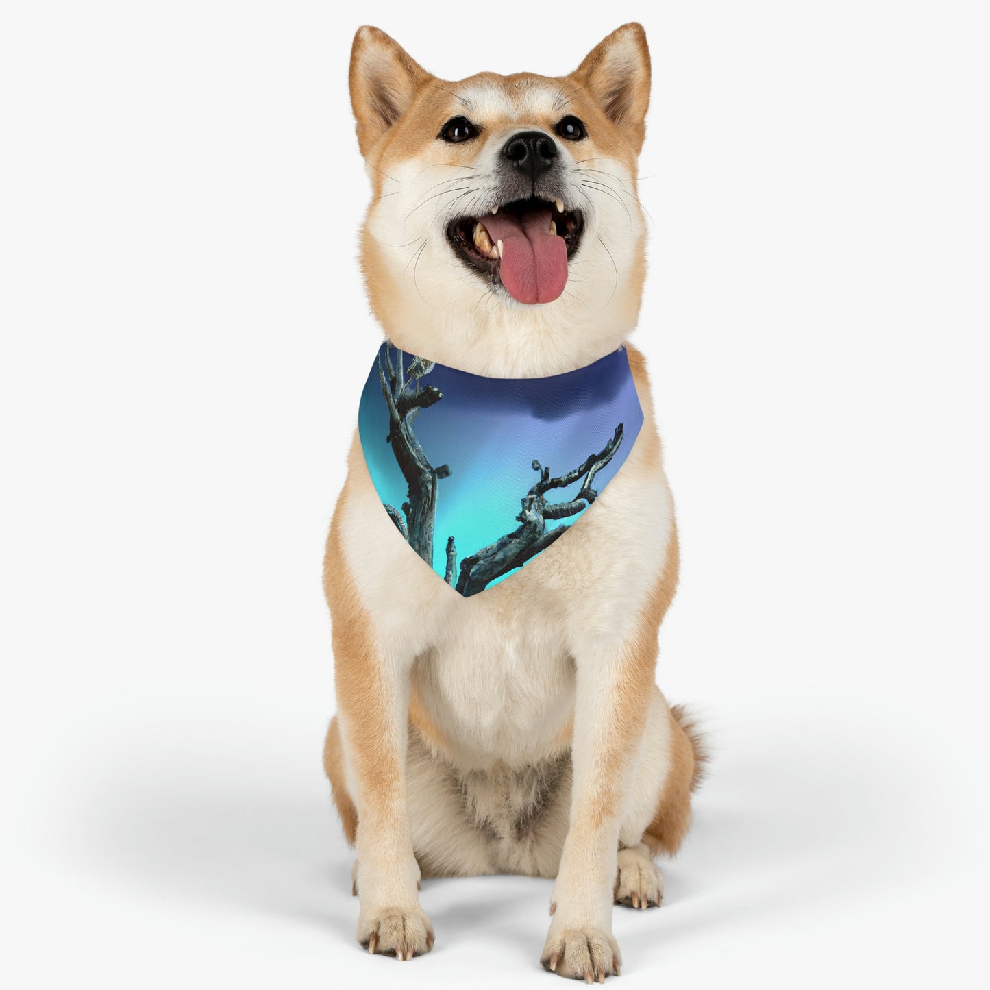 "Alone Against the Storm" - El collar de bandana para mascota alienígena