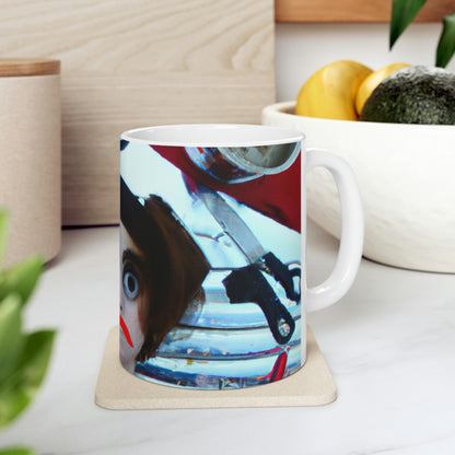 "Found Objects Self-Portrait" - The Alien Ceramic Mug 11 oz