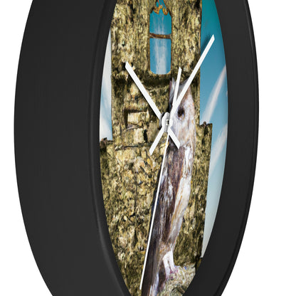 "A Sentinal Among Ruins: An Unstirred Owl's Perch" - The Alien Wall Clock