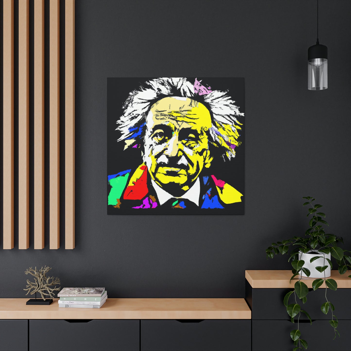 "Albert Einstein: A Pop Art Portrait" - The Alien Canva