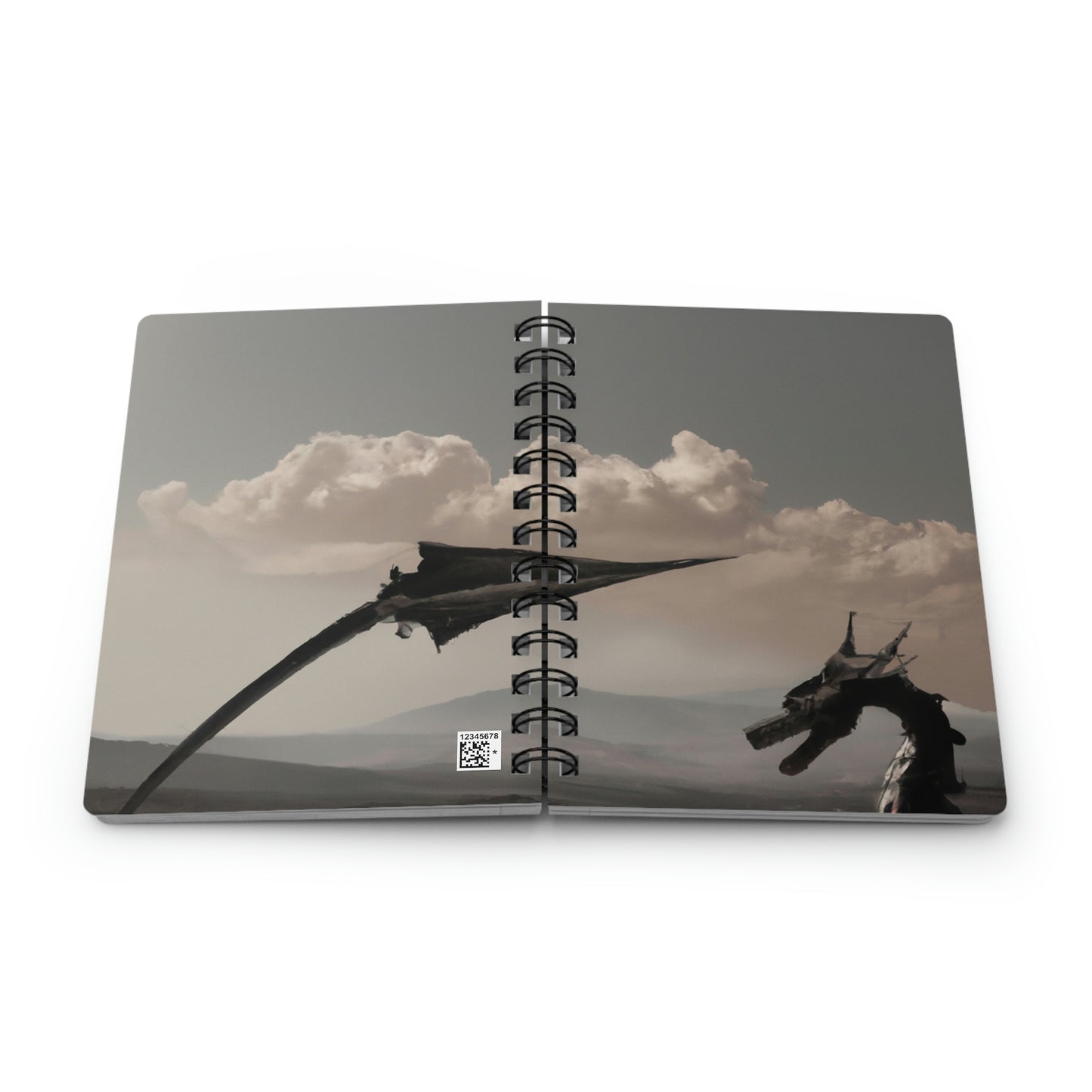 "A Warrior's Last Stand: The Battle Against the Metal Dragon" - The Alien Spiral Bound Journal