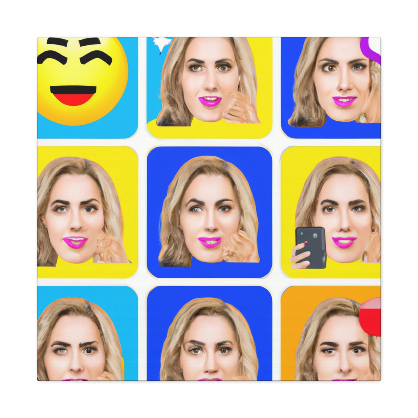 "Emoji-zing a una celebridad: un retrato de arte pop" - The Alien Canva