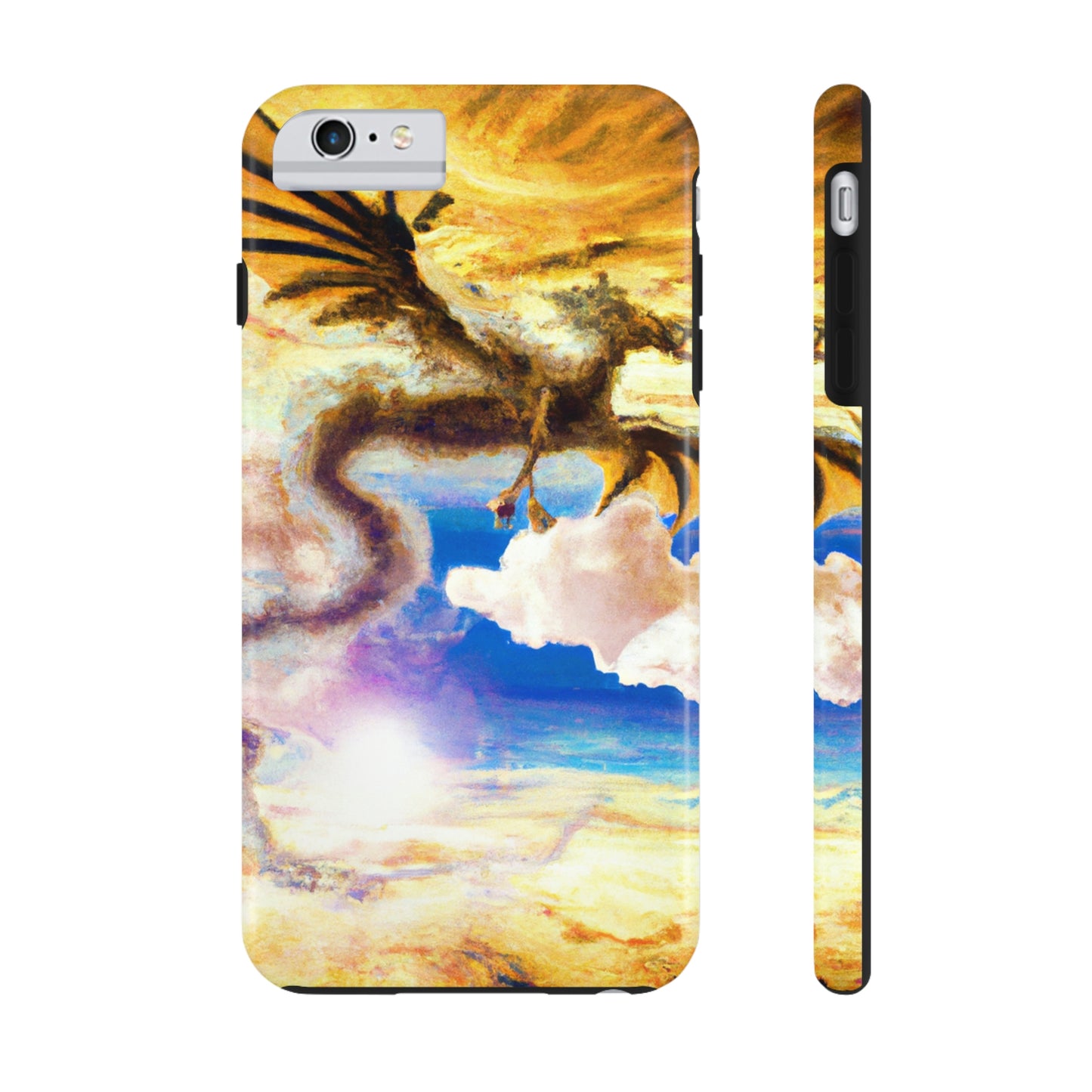 "Eine himmlische Flamme mit einem mystischen Drachen" - Die Alien Tough Phone Cases