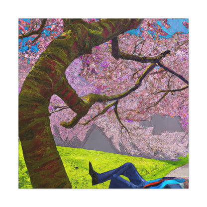 "A Moment of Calm Beneath the Cherry Blossoms" - The Alien Canva