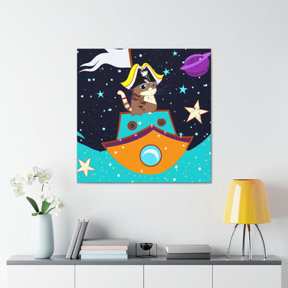 The Intergalactic Feline Pirate - The Alien Canva