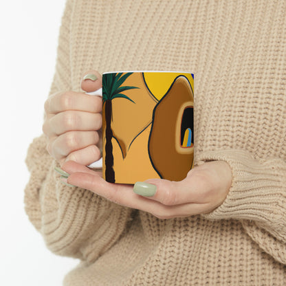 "Desert Mirage: The Forgotten Oasis" - The Alien Ceramic Mug 11 oz