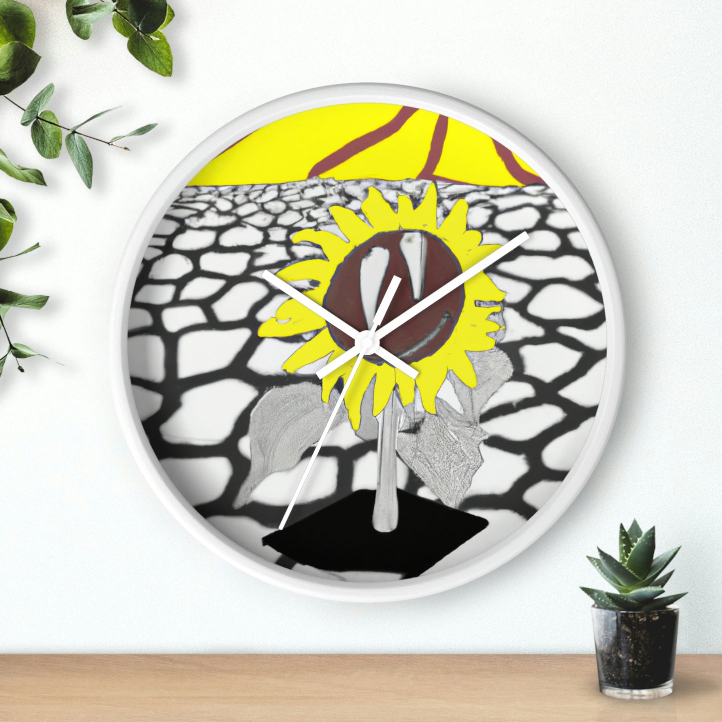 "A Sunflower Withering on a Parched Field" - The Alien Wall Clock