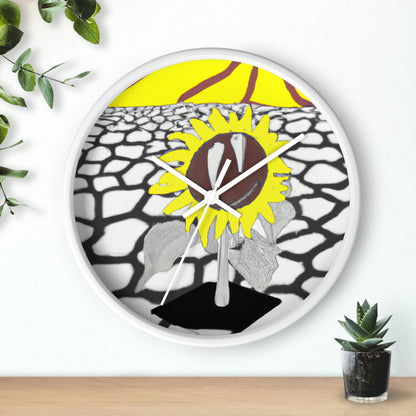 "Un girasol que se marchita en un campo reseco" - El reloj de pared alienígena