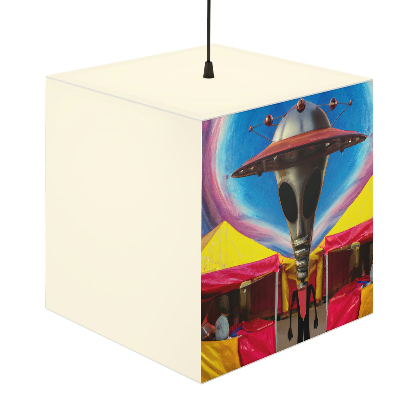 "Fair Invaders: A Cosmic Crash Course" - The Alien Light Cube Lamp