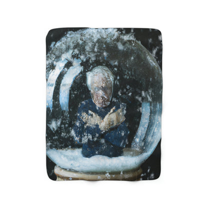 "Uncertain Snowglobe" - The Alien Sherpa Fleece Blanket